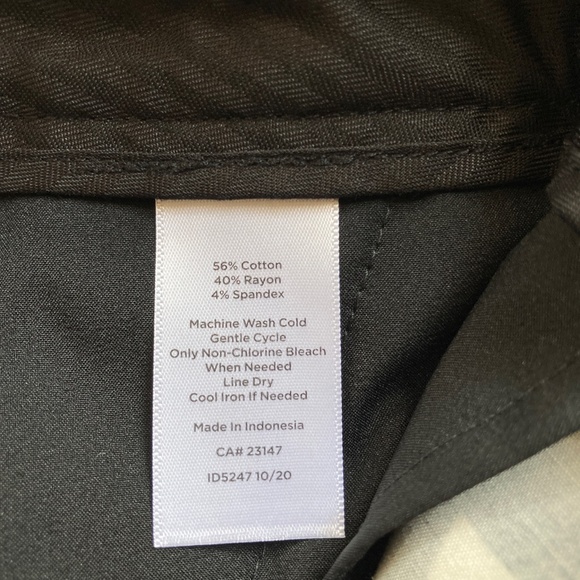 NWT Talbots Hampshire Pants Curvy Fit 8P Ankle Length Black Ivory Leaf Print - Picture 13 of 14